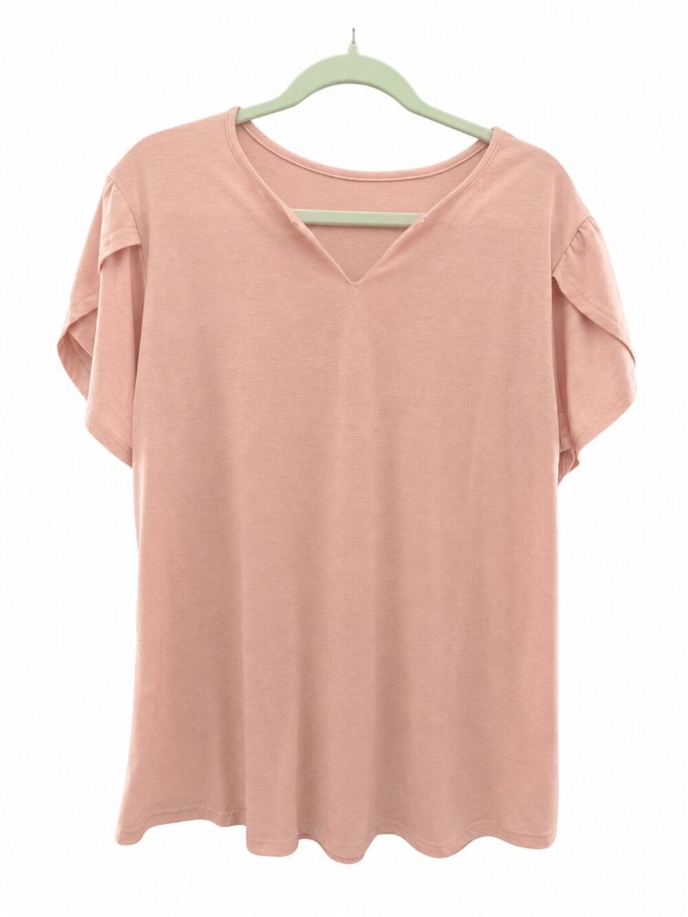Women's Flutter Sleeve V-Neck Tee XL
